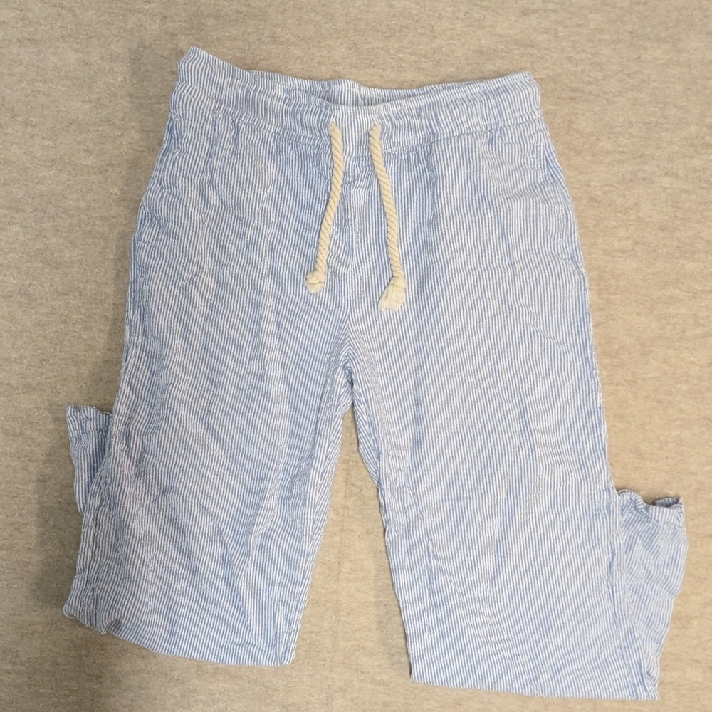 House of Harlow 1960 Blue & White Striped Linen Pants Women's Size Medium